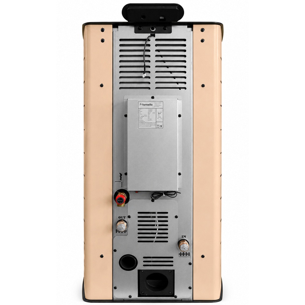 Termosemineu pe peleti FORNELLO Serena, 25 kW, 55 x 68 x 102 cm,, telecomanda, Wi-Fi, negru-crem