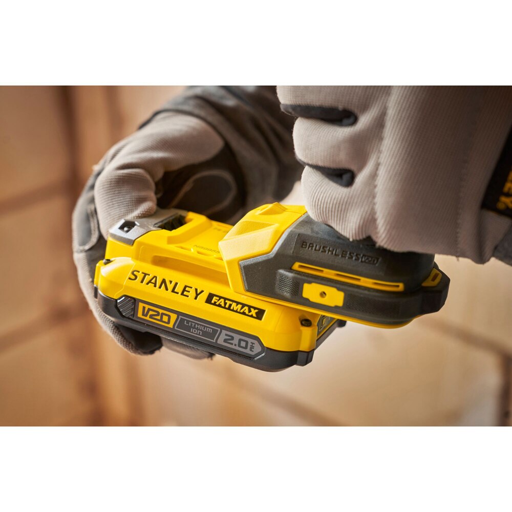 Masina de gaurit cu percutie STANLEY FATMAX SFMCD716D, 18V, 2Ah, Brushless, Li-Ion