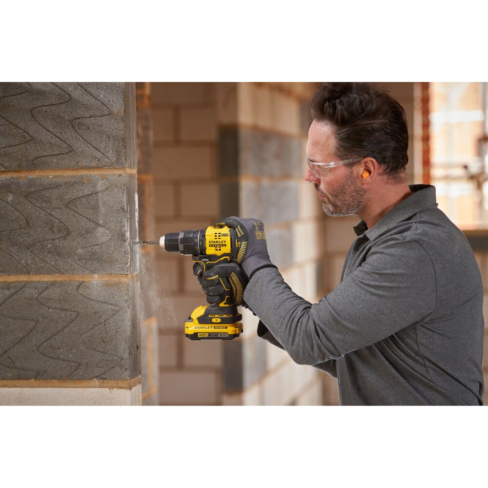 Masina de gaurit cu percutie STANLEY FATMAX SFMCD716D, 18V, 2Ah, Brushless, Li-Ion