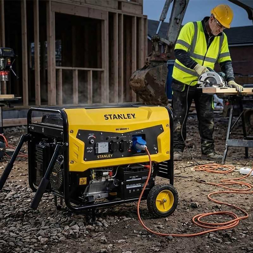 Generator de curent pe benzina STANLEY SG5600B-1, 5500W, aprindere la cheie