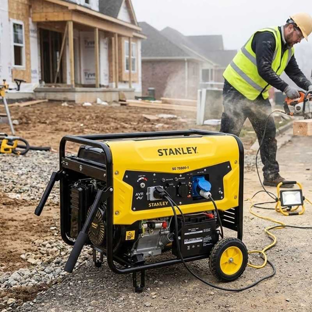 Generator de curent pe benzina STANLEY SG7500B-1, 7500W, aprindere la cheie