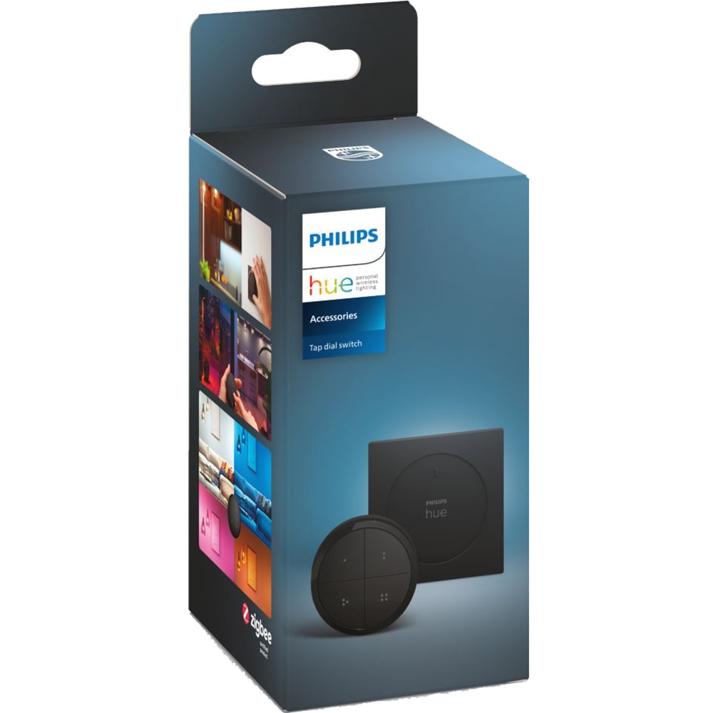 Intrerupator smart PHILIPS HUE Tap 8719514440937, 4 butoane configurabile, Wi-Fi, Touch, negru