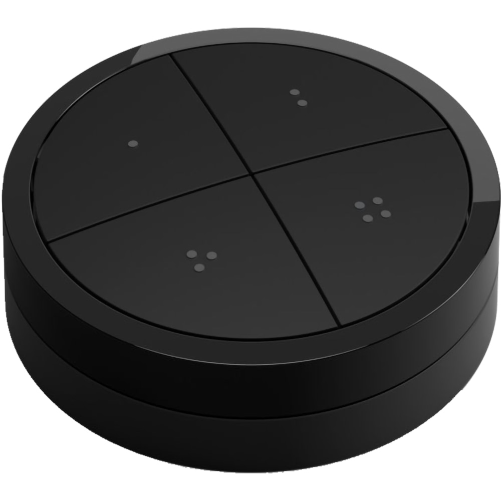 Intrerupator smart PHILIPS HUE Tap 8719514440937, 4 butoane configurabile, Wi-Fi, Touch, negru