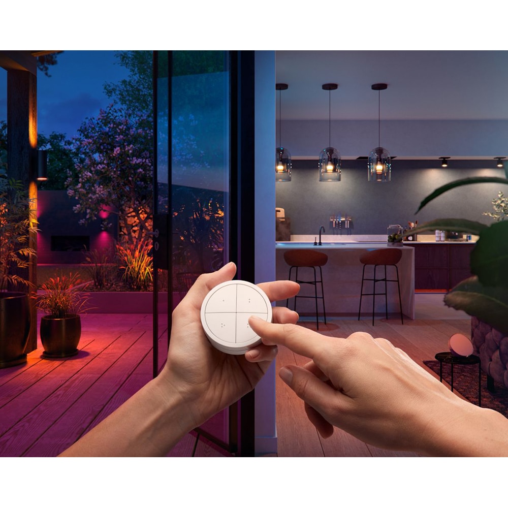 Intrerupator smart PHILIPS HUE Tap 8719514440999, 4 butoane configurabile, Wi-Fi, Touch, alb