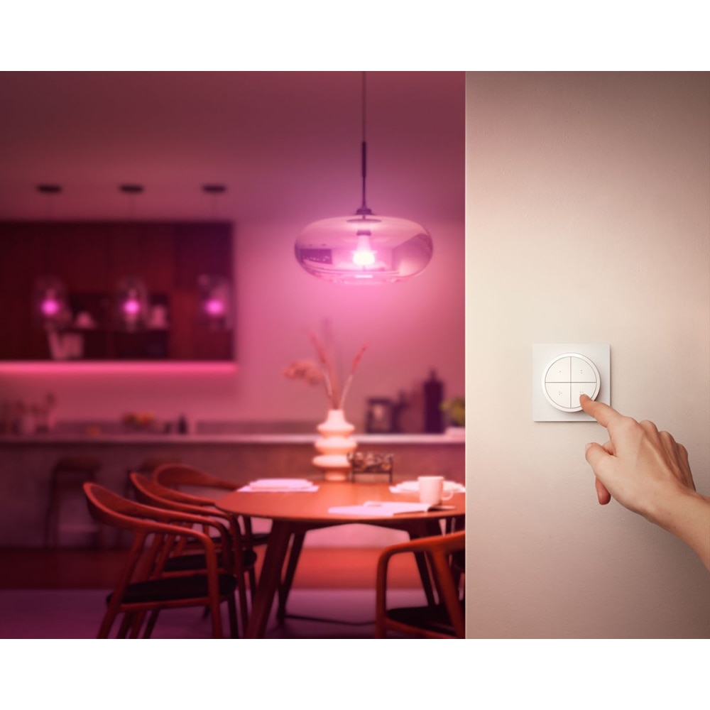 Intrerupator smart PHILIPS HUE Tap 8719514440999, 4 butoane configurabile, Wi-Fi, Touch, alb
