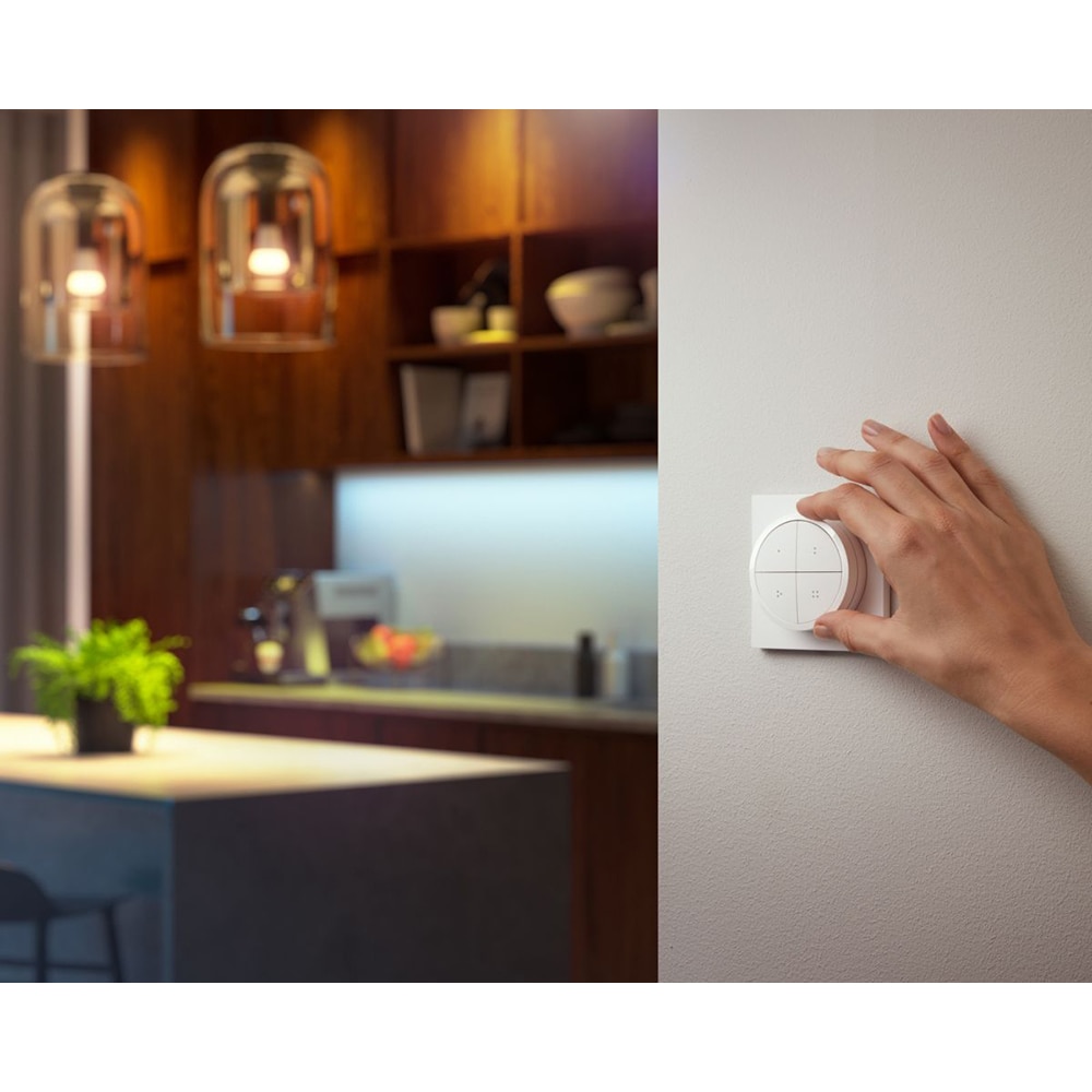 Intrerupator smart PHILIPS HUE Tap 8719514440999, 4 butoane configurabile, Wi-Fi, Touch, alb