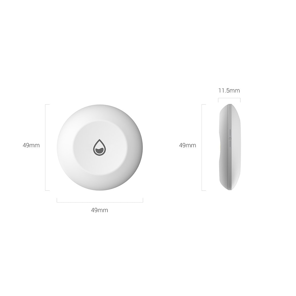 Senzor inundatie EZVIZ T10C, Wi-Fi, ZigBee, IP67, Alerte instantanee, Detectare scurgere apa, alb