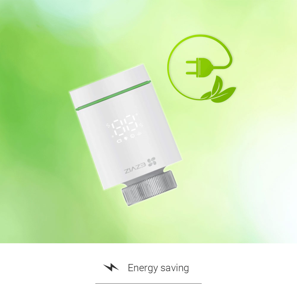 Termostat de calorifer Wireless EZVIZ T55, Control Incalzire,  ZigBee, alb