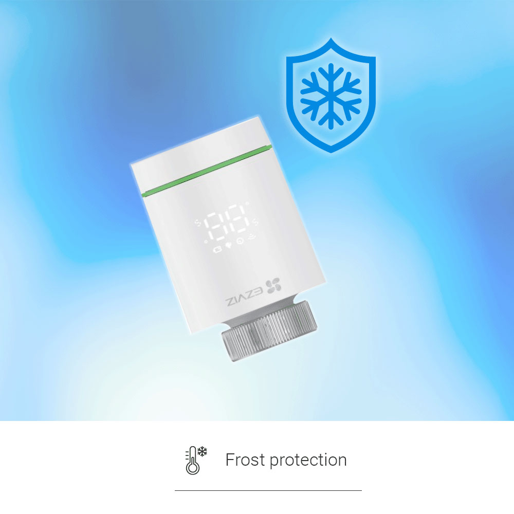 Termostat de calorifer Wireless EZVIZ T55, Control Incalzire,  ZigBee, alb