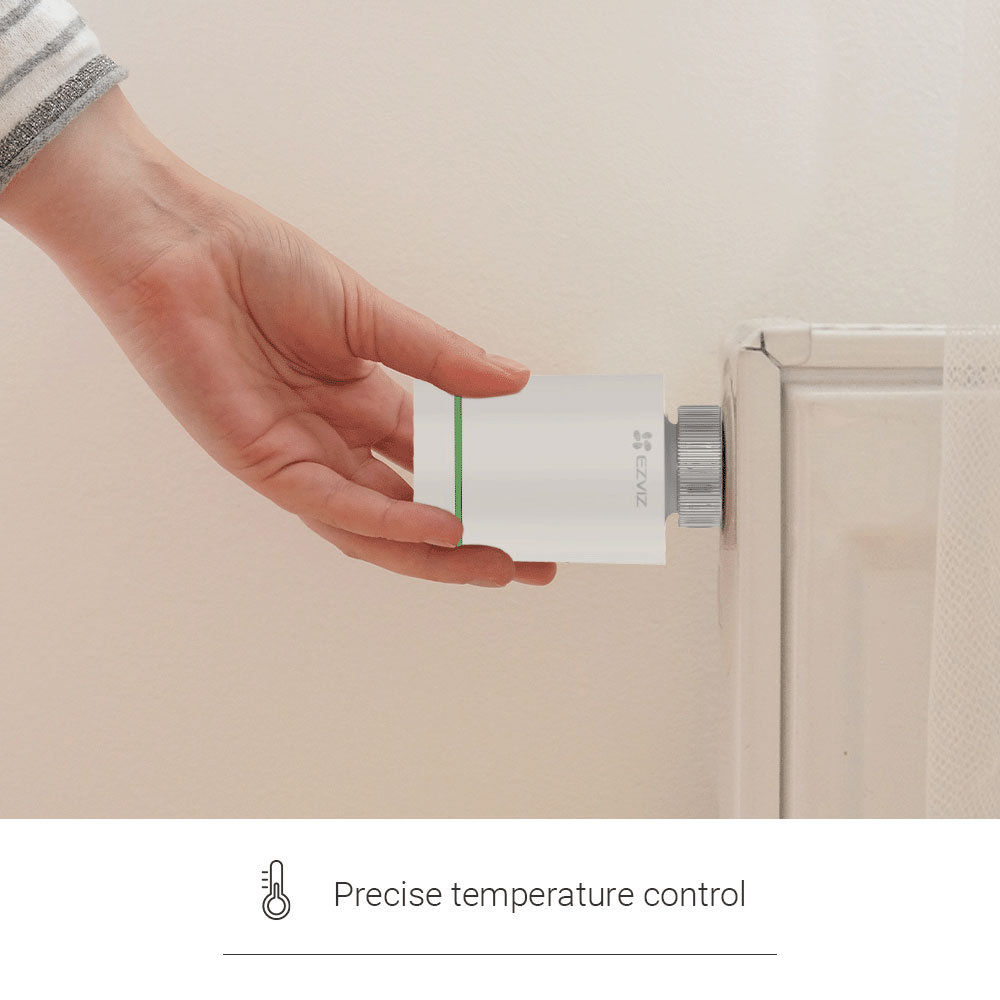 Termostat de calorifer Wireless EZVIZ T55, Control Incalzire,  ZigBee, alb