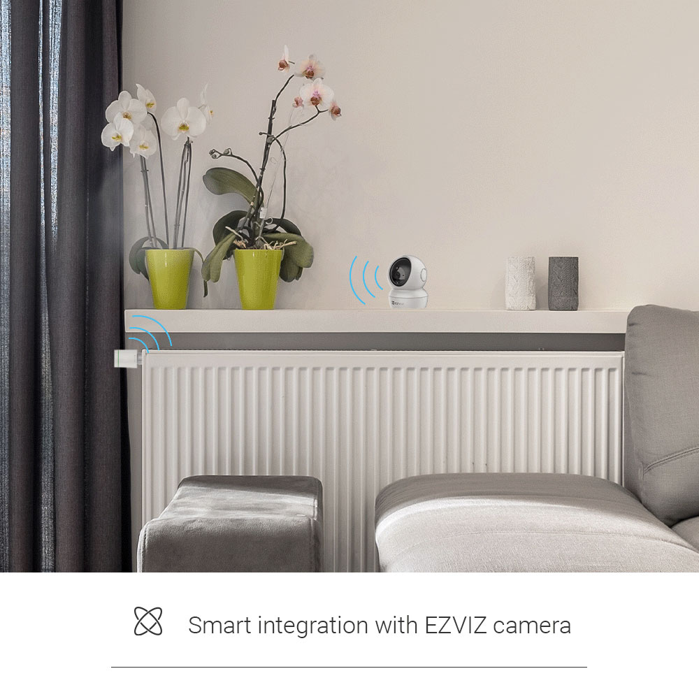 Termostat de calorifer Wireless EZVIZ T55, Control Incalzire,  ZigBee, alb