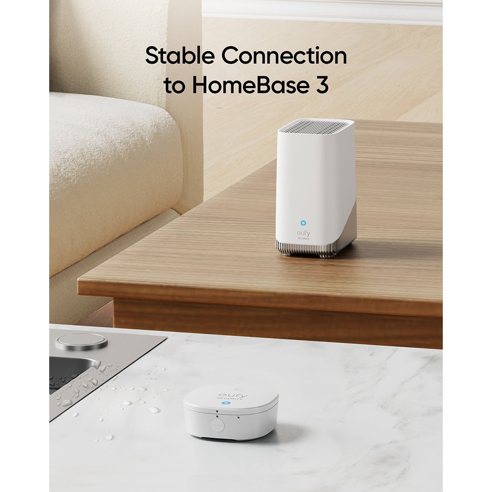 Senzor smart inundatie EUFY T89203D1, alb