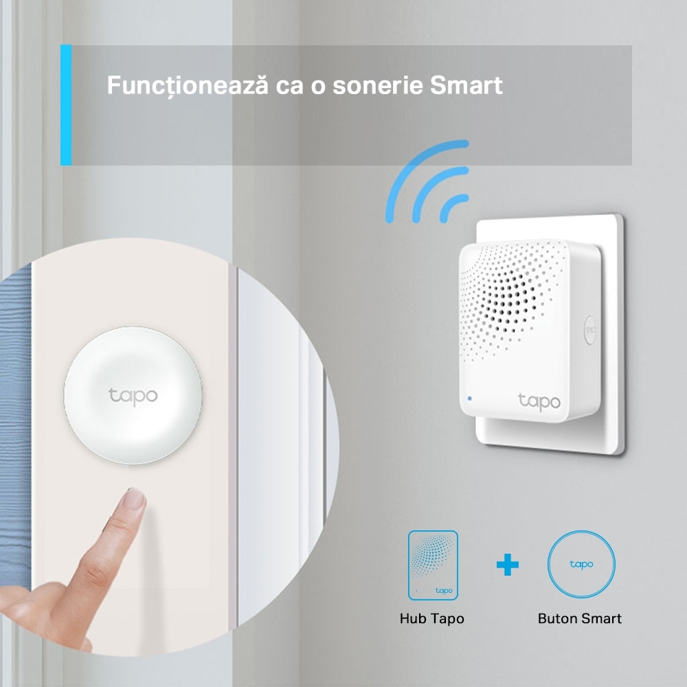 Hub smart TP-LINK Tapo H100, Wi-Fi, alb