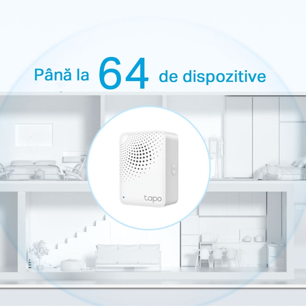 Hub smart TP-LINK Tapo H100, Wi-Fi, alb