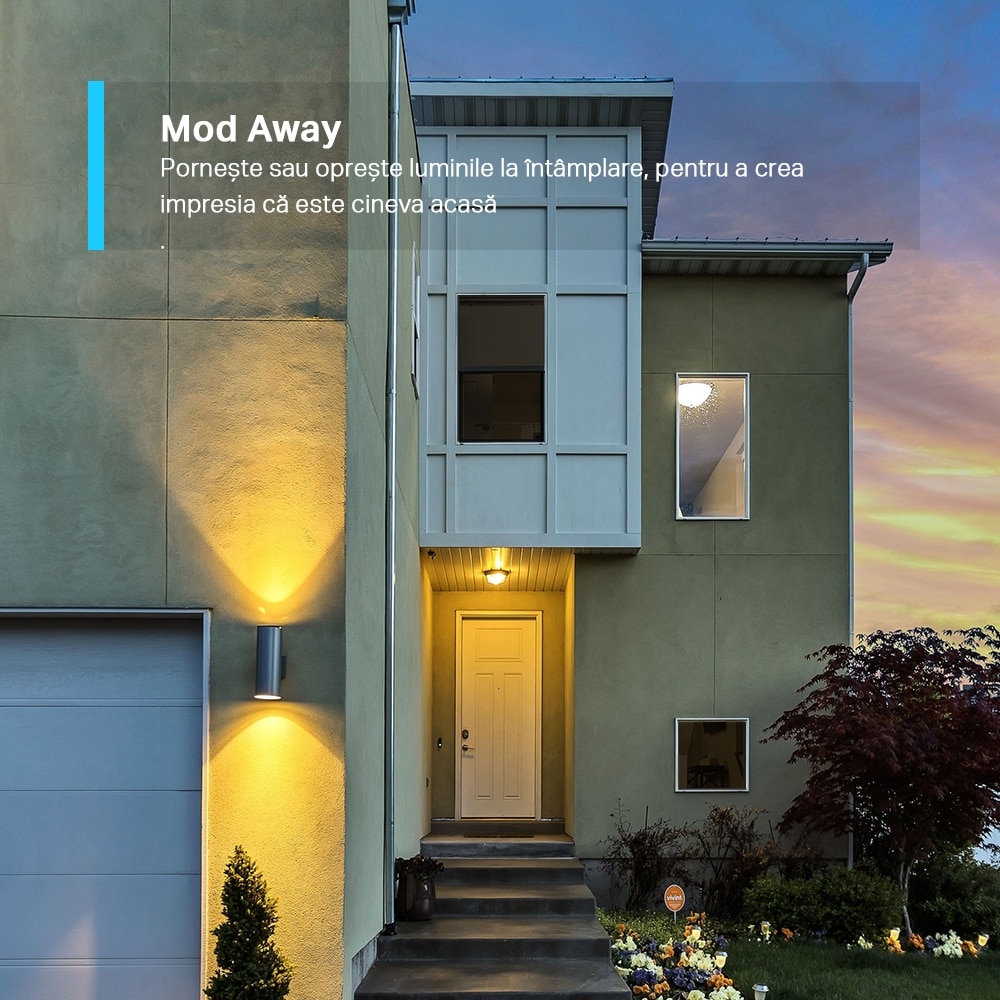 Priza inteligenta TP-LINK Tapo P100, Wi-Fi, 2300W, 10A, alb