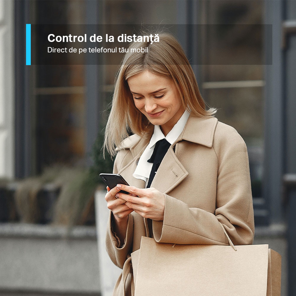 Priza inteligenta TP-LINK Tapo P115, Wi-Fi, 3680W, 16A, alb