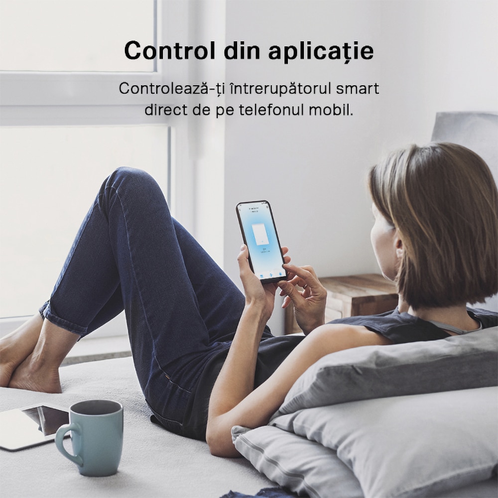 Intrerupator smart TP-LINK Tapo S210, Wi-Fi, alb
