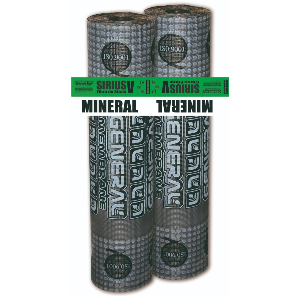 Membrana bituminoasa VA3.5 GENERAL MEMBRANE, ardezie, fibra sticla, 3.5Kg/M2, 10M2