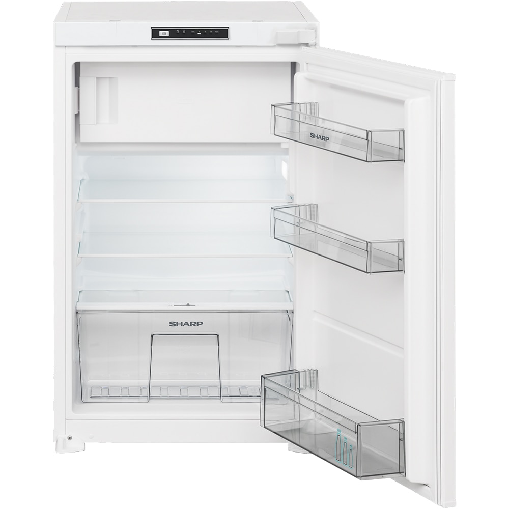 Frigider incorporabil cu o usa SHARP SJ-LE110E0XS-EU, 112 l, H 87.5 cm, Clasa E