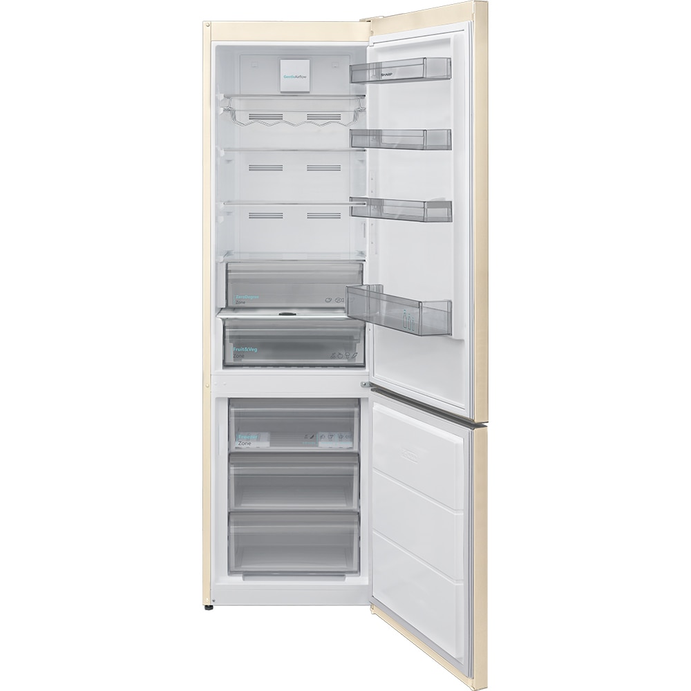 Combina frigorifica SHARP SJ-NBA32DMXJD-EU, No Frost, 367 l, H 201 cm, Clasa D, bej