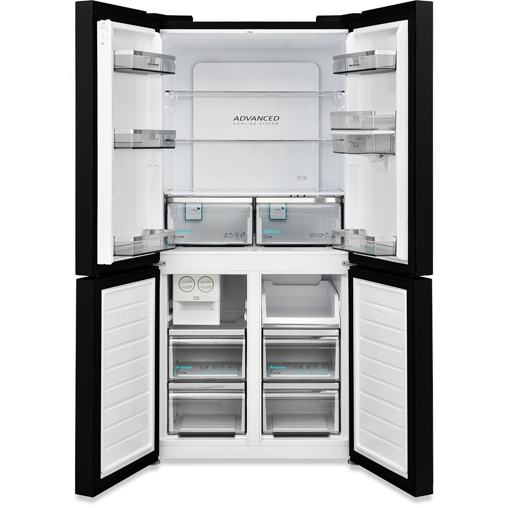 Side by Side SHARP SJ-NFA25IHDAE-EU2, Advance No Frost, 488 l, H 179 cm, Clasa E, dark inox