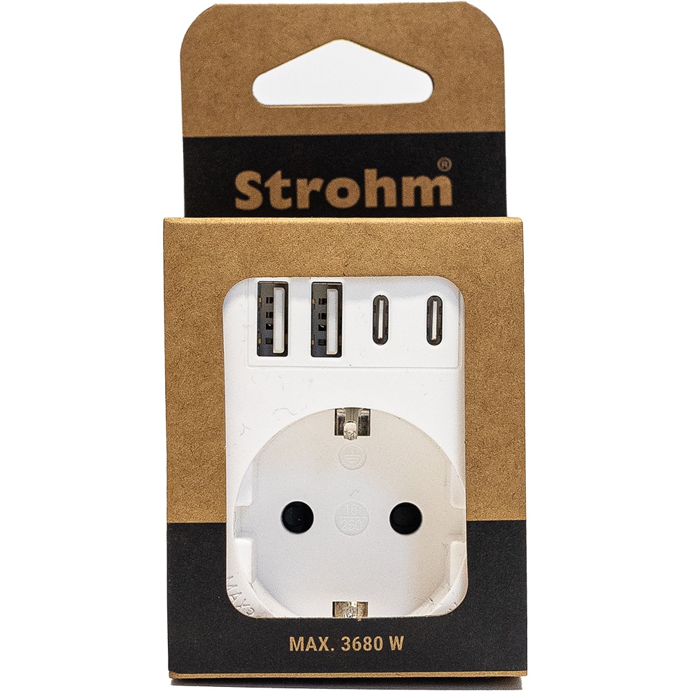 Adaptor priza STROHM, IP20, 3680W, alb