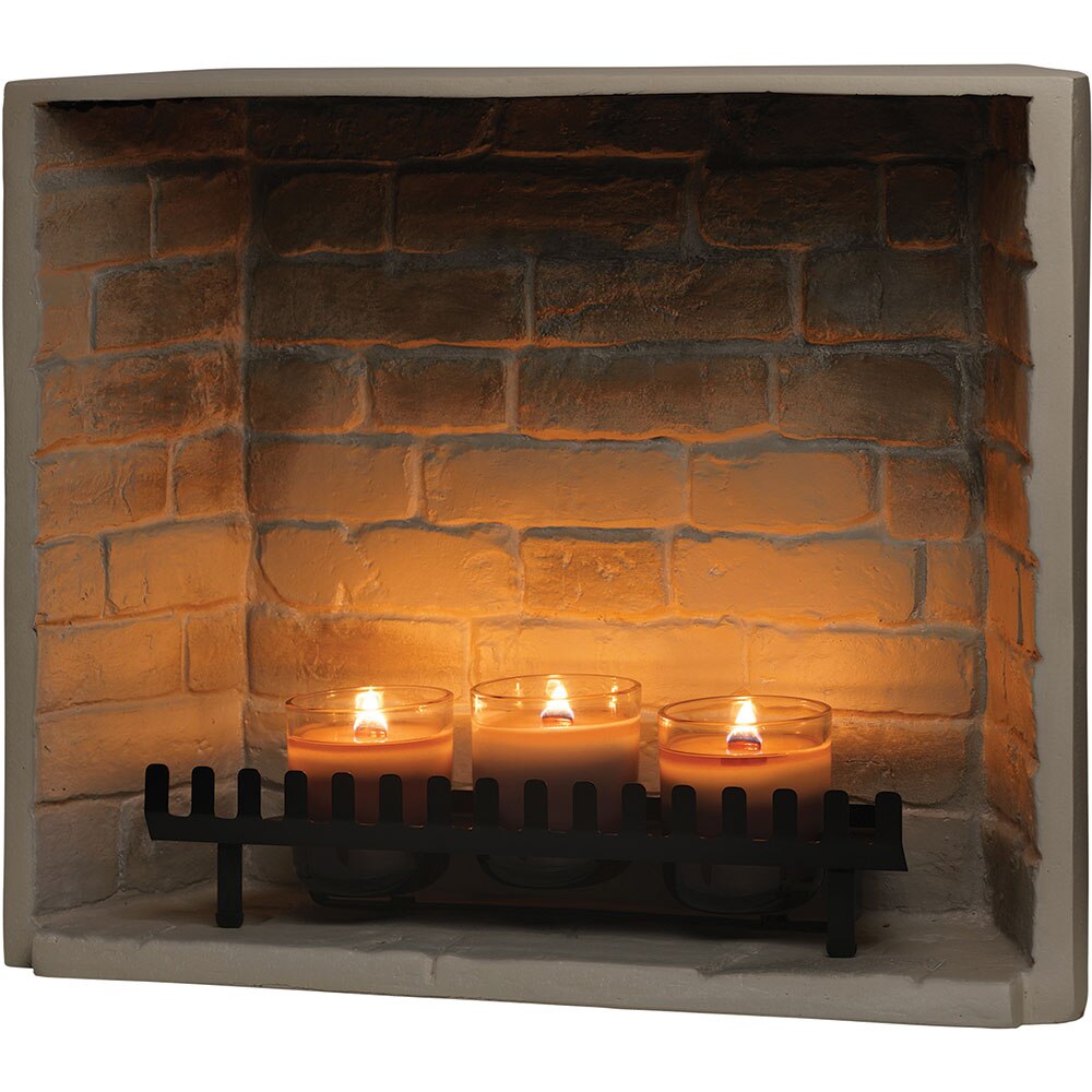 Focar cu lumanari TAGU ZenFlame, MDF, Caramiziu