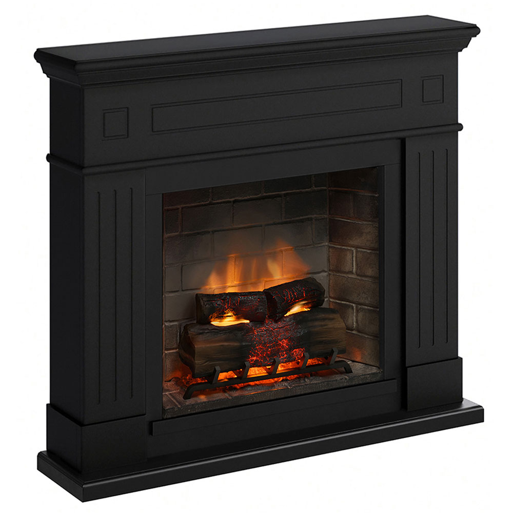 Semineu electric TAGU PowerFlame 2 Deep Black, 1400W, Focar 3D, negru
