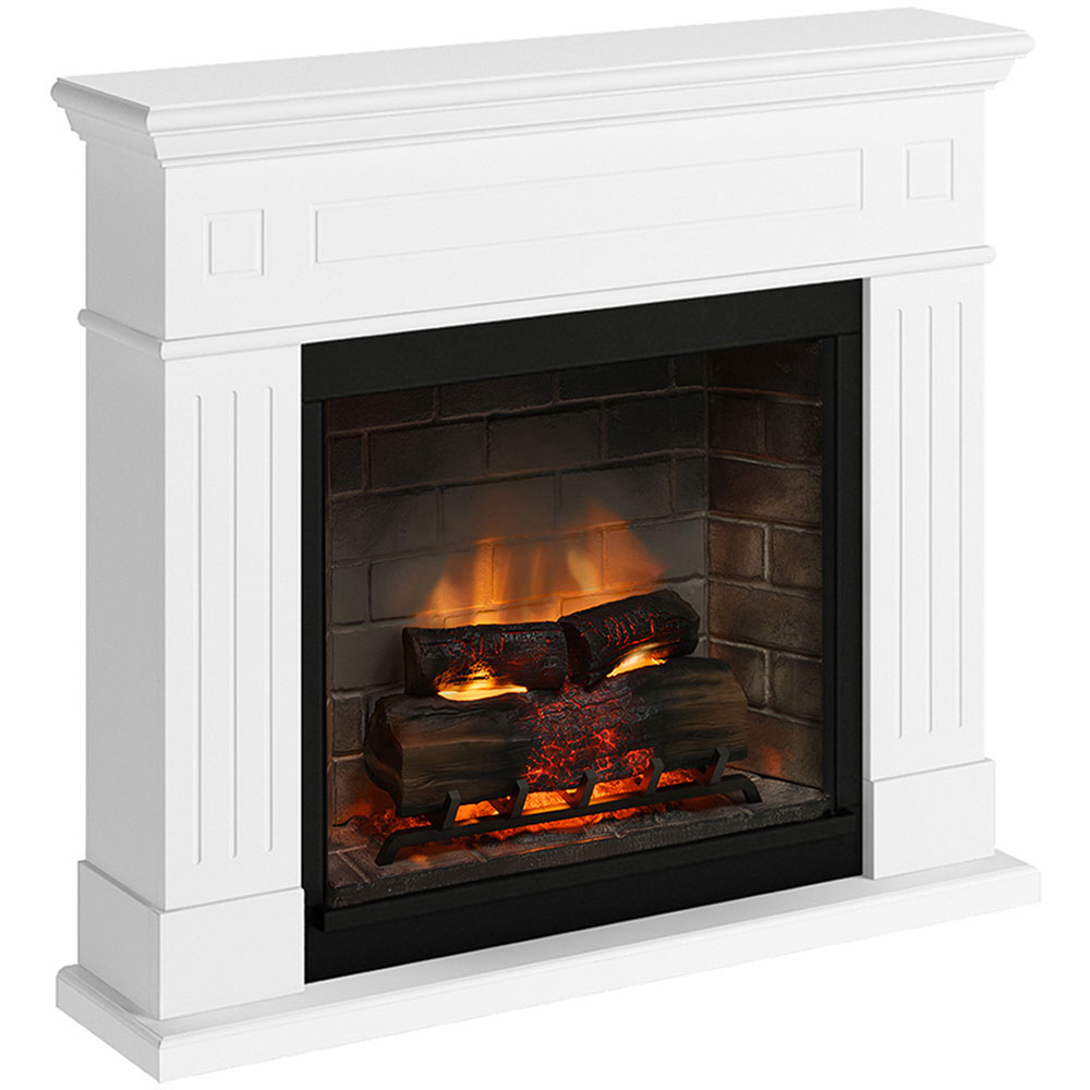 Semineu electric TAGU PowerFlame 2 Larsen Pure White, 1400W, Focar 3D, alb