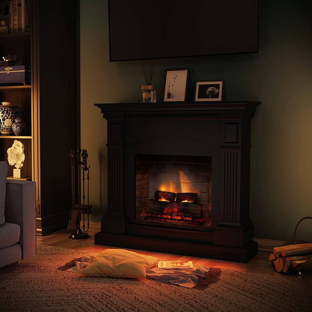 Semineu electric TAGU PowerFlame 2 Magna Deep Black, 1400W, Focar 3D, negru