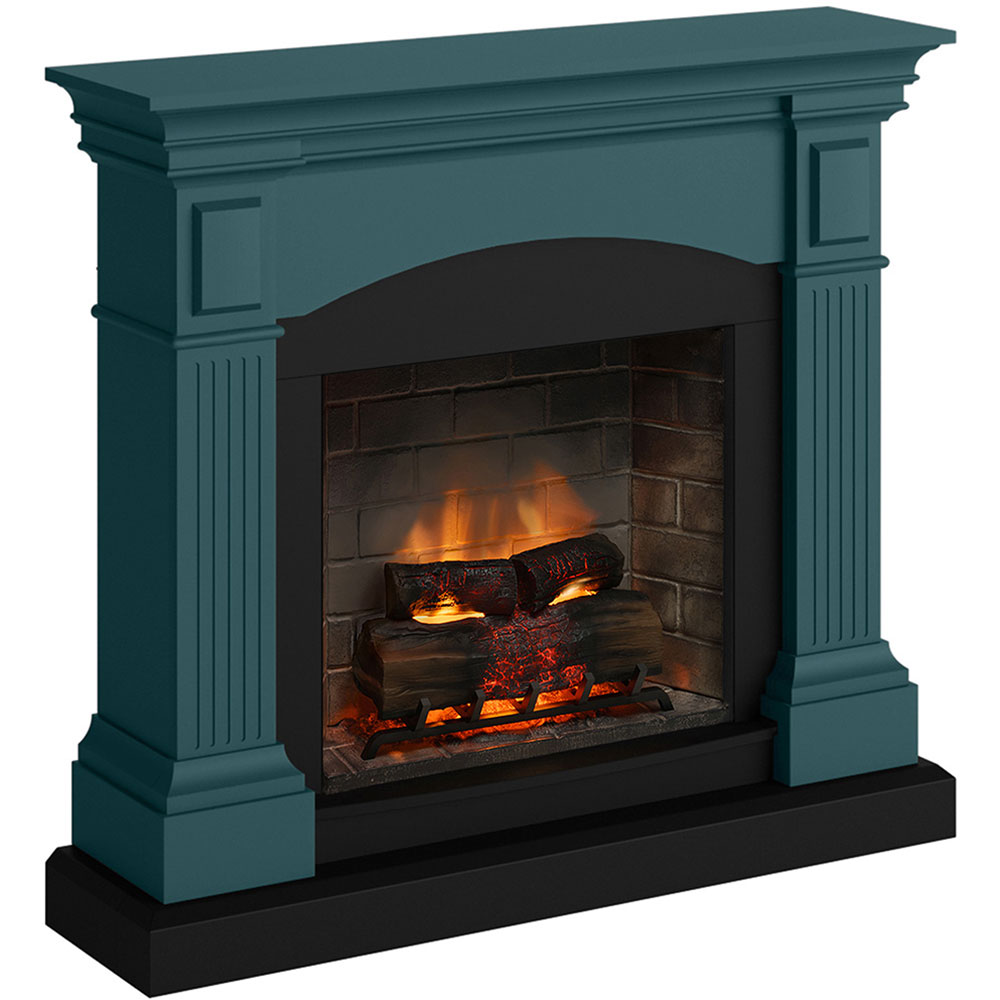 Semineu electric TAGU PowerFlame 2 Magna Soft Turquoise, 1400W, Focar 3D, turcoaz