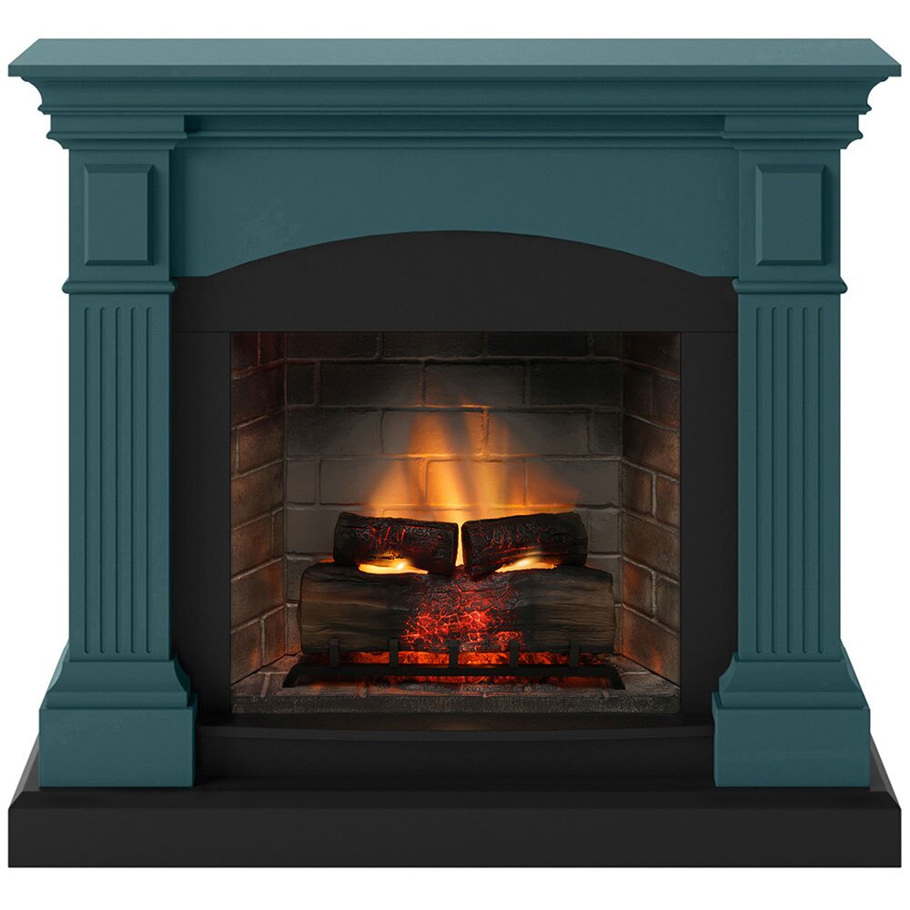 Semineu electric TAGU PowerFlame 2 Magna Soft Turquoise, 1400W, Focar 3D, turcoaz