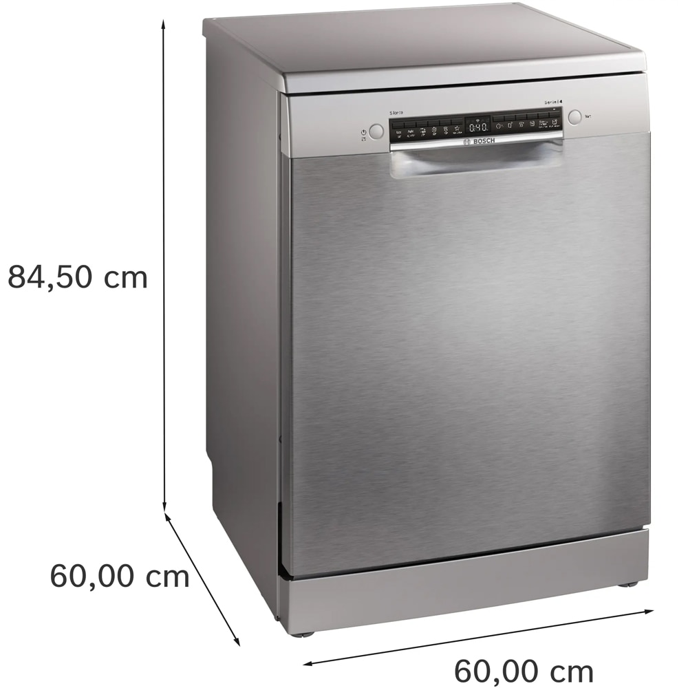 Masina de spalat vase independenta BOSCH SMS4HVI14E, 14 seturi, 6 programe, 60 cm, Clasa C, inox anti-amprenta