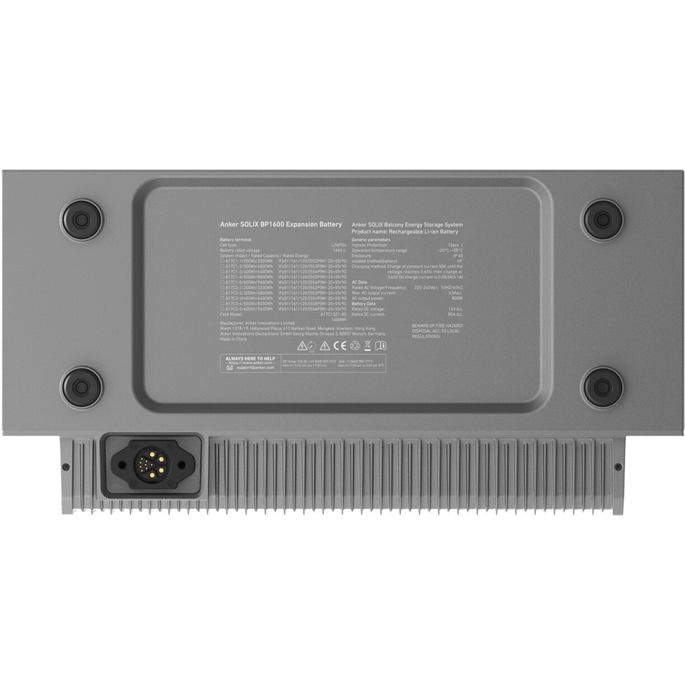 Baterie stocare ANKER Solix BP1600, IP67, 1.6 kWh, negru