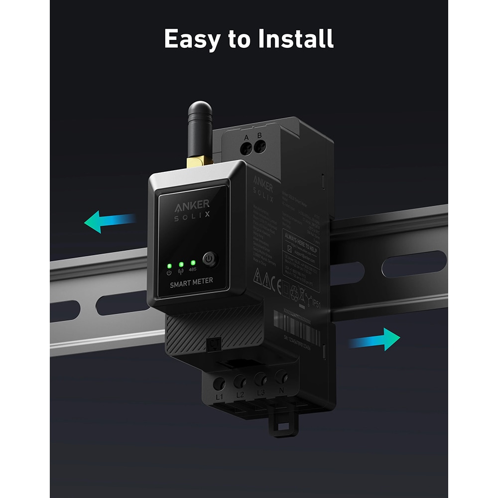 Smart meter ANKER Solix, negru