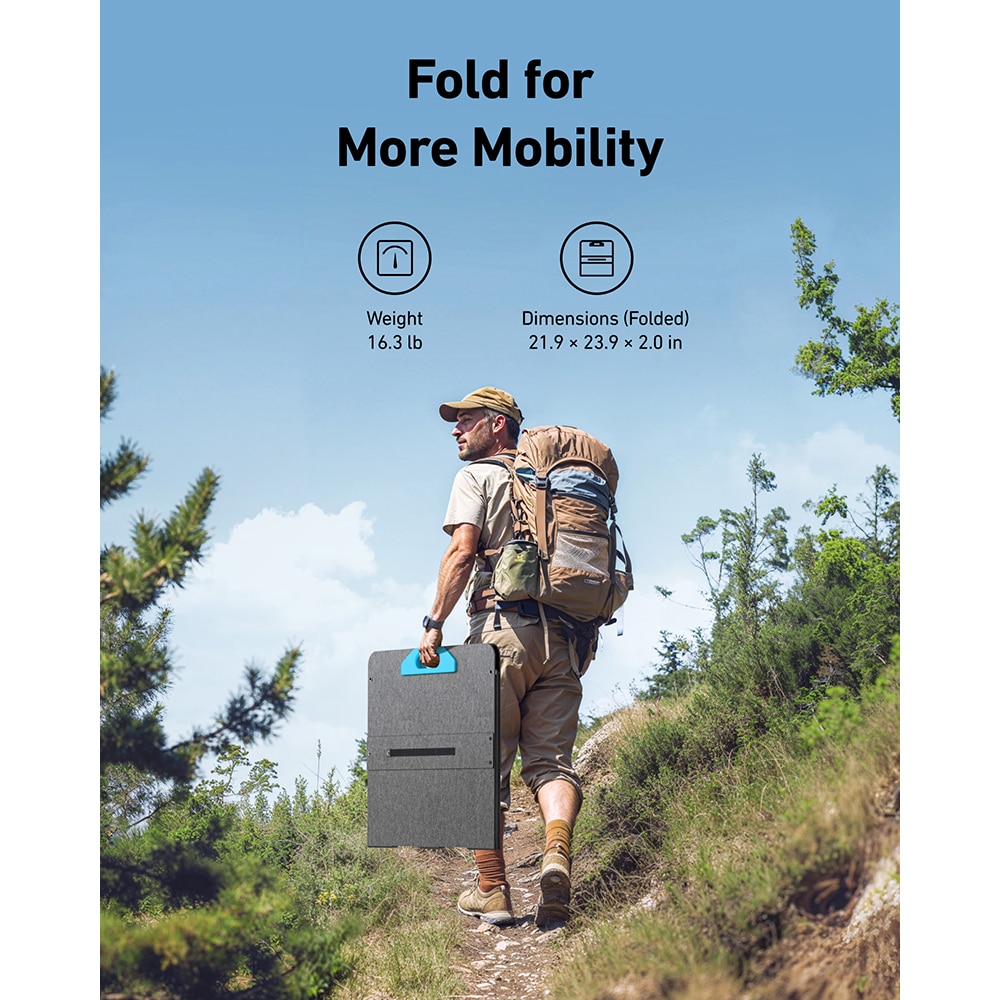 Panou solar fotovoltaic ANKER Solix PS200, monocristalin, 200 W, IP67, portabil