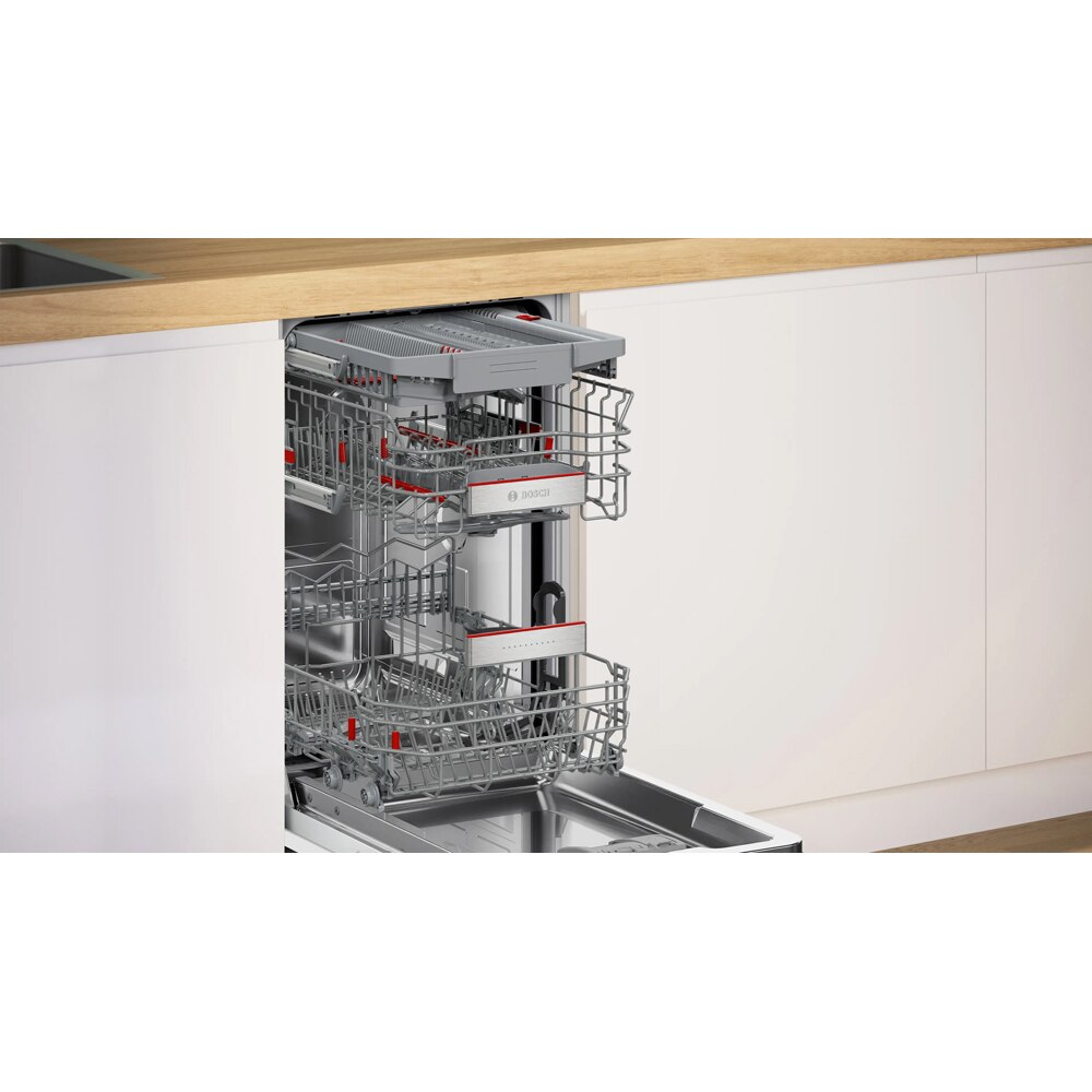 Masina de spalat vase semi-incorporabila BOSCH SPI6EMS21E, 10 seturi, 8 programe, 45 cm, Clasa B, inox