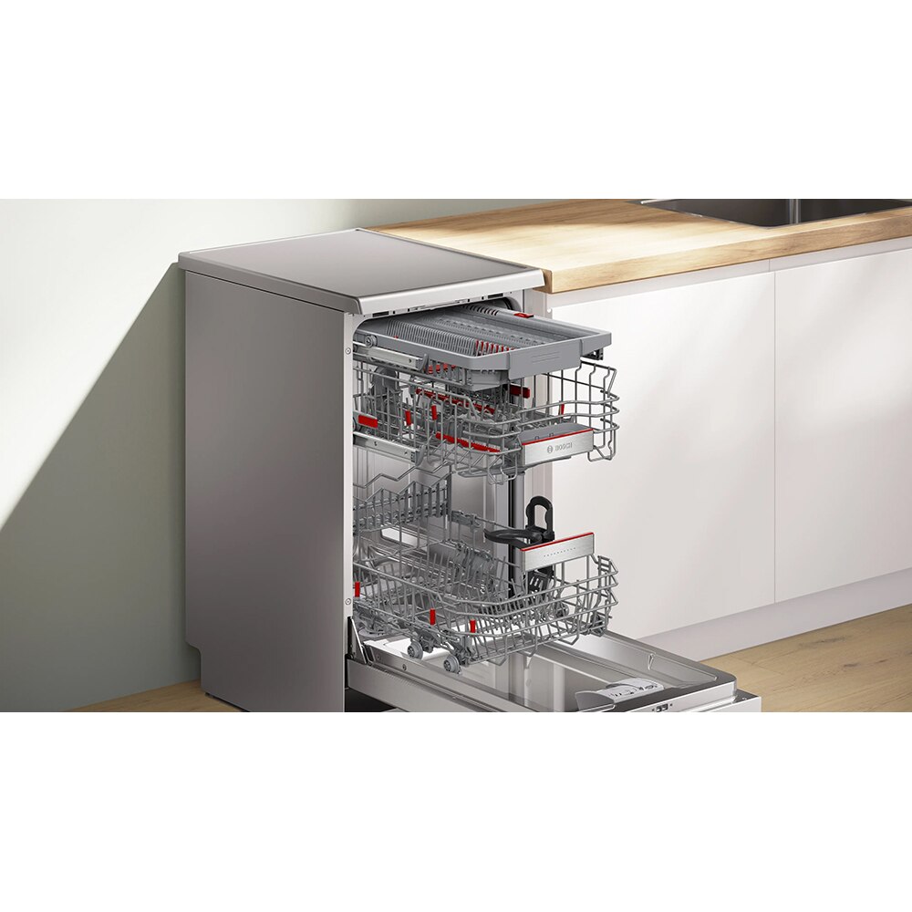 Masina de spalat vase independenta BOSCH SPS6EMI21E, 10 seturi, 8 programe, 45 cm, Clasa B, inox anti-amprenta