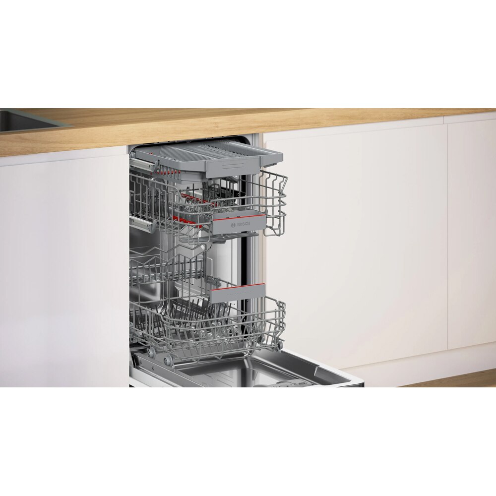 Masina de spalat vase incorporabila BOSCH SPV4EMX17E, 10 seturi, 6 programe, 45 cm, Clasa B, panou comanda inox