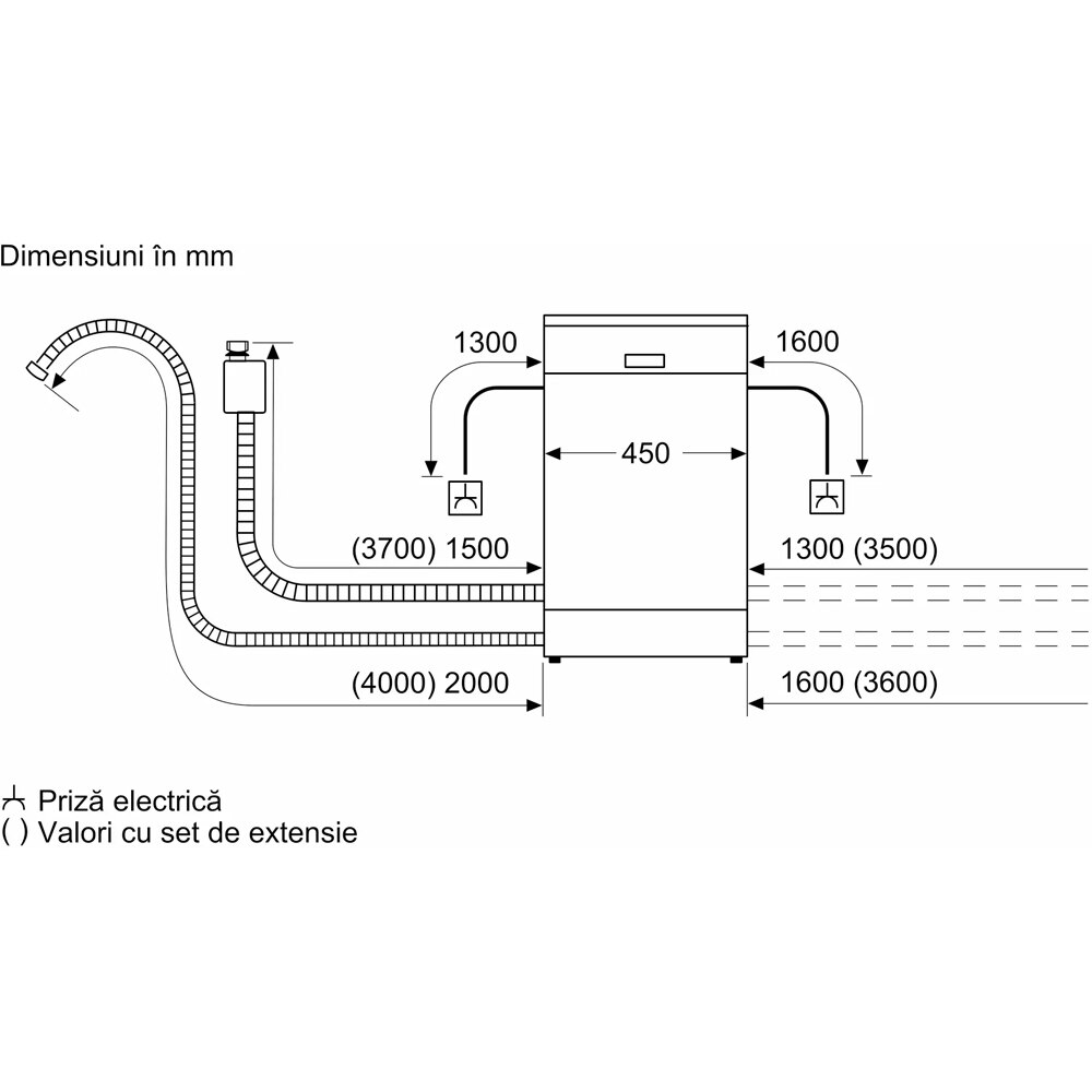 Masina de spalat vase incorporabila BOSCH SPV6EMX03E, 10 seturi, 6 programe, 45 cm, Clasa B, panou comanda inox