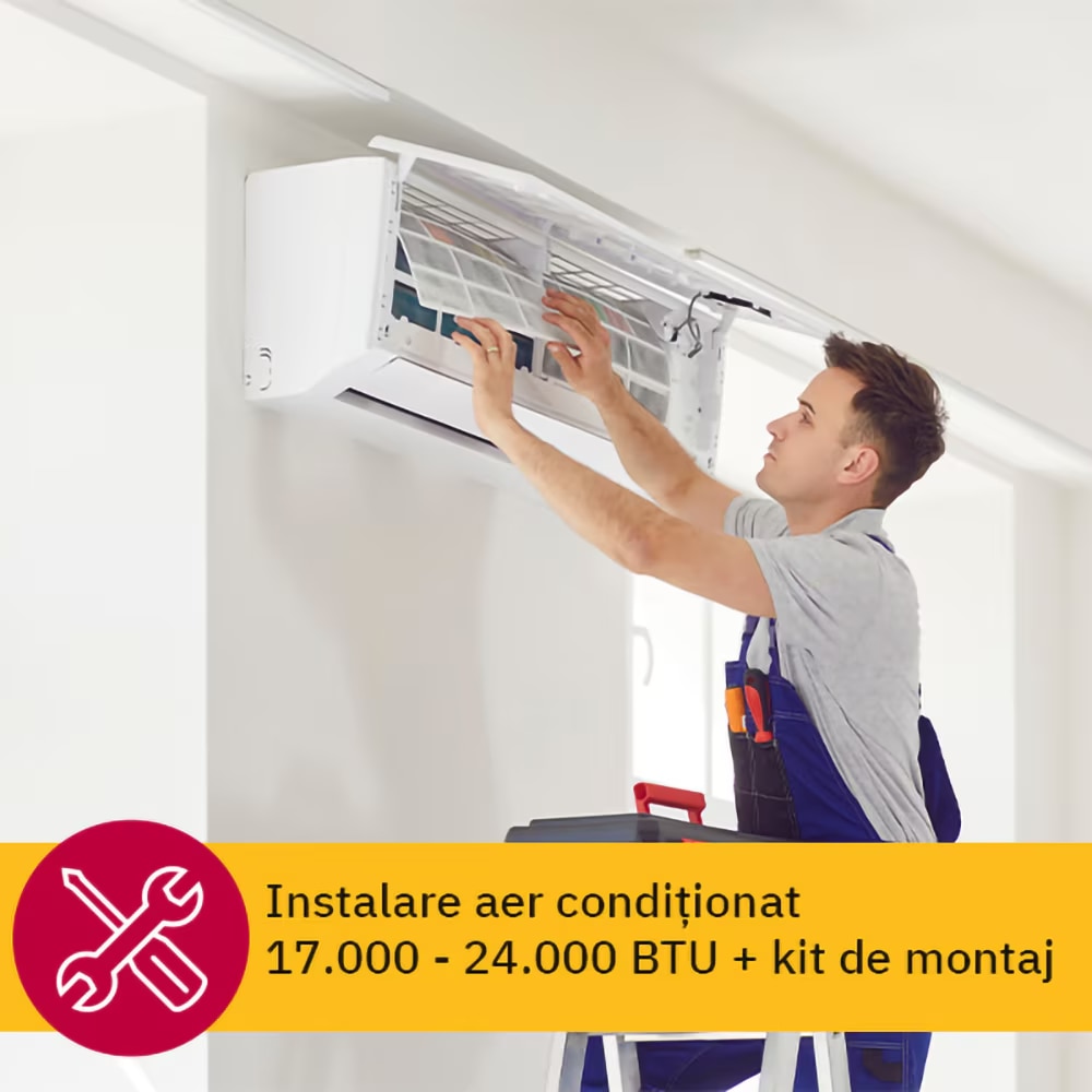 Instalare aer conditionat in 3-5 zile lucratoare - pentru aparatele de 17000-24000BTU fara kit de montaj inclus