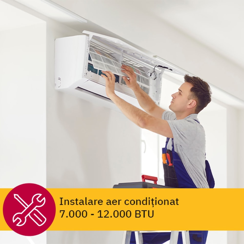 Instalare aer conditionat in 3-5 zile lucratoare - pentru aparatele de 7000-12000BTU cu kit de montaj inclus