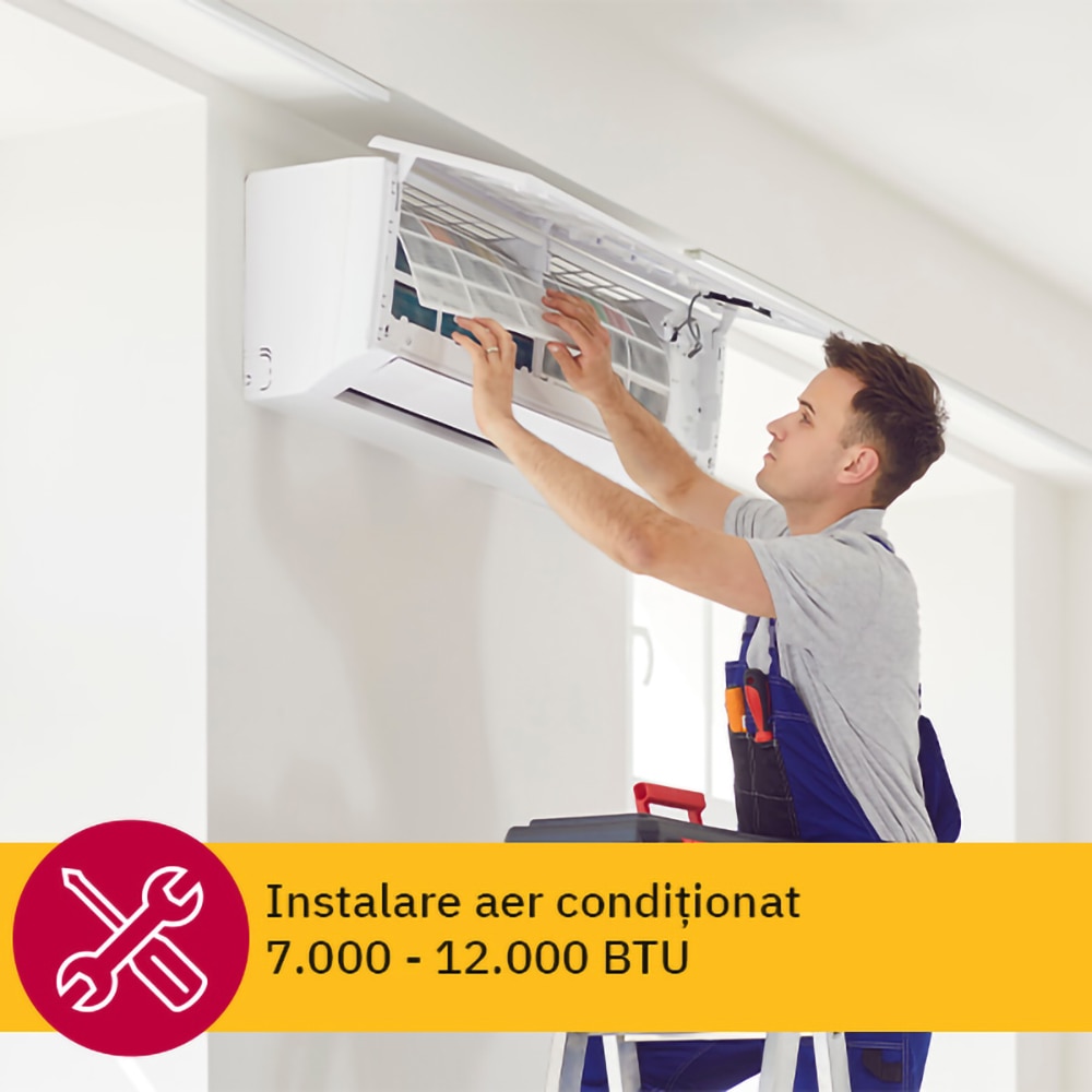 Instalare aer conditionat in 3-5 zile lucratoare - pentru aparatele de 7000-12000BTU fara kit de montaj inclus