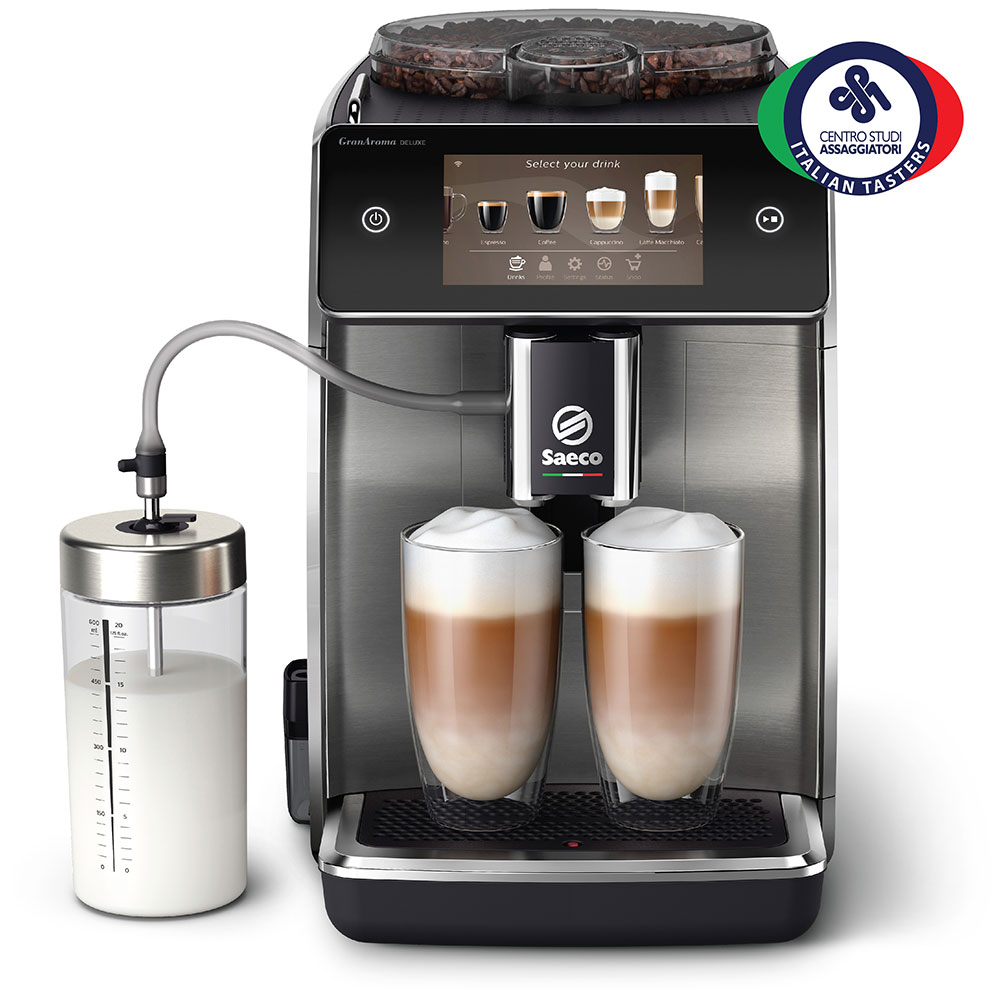 Espressor automat SAECO GranAroma Deluxe SM6685/00, 1.8l, 15 bar, 1500W, argintiu-negru