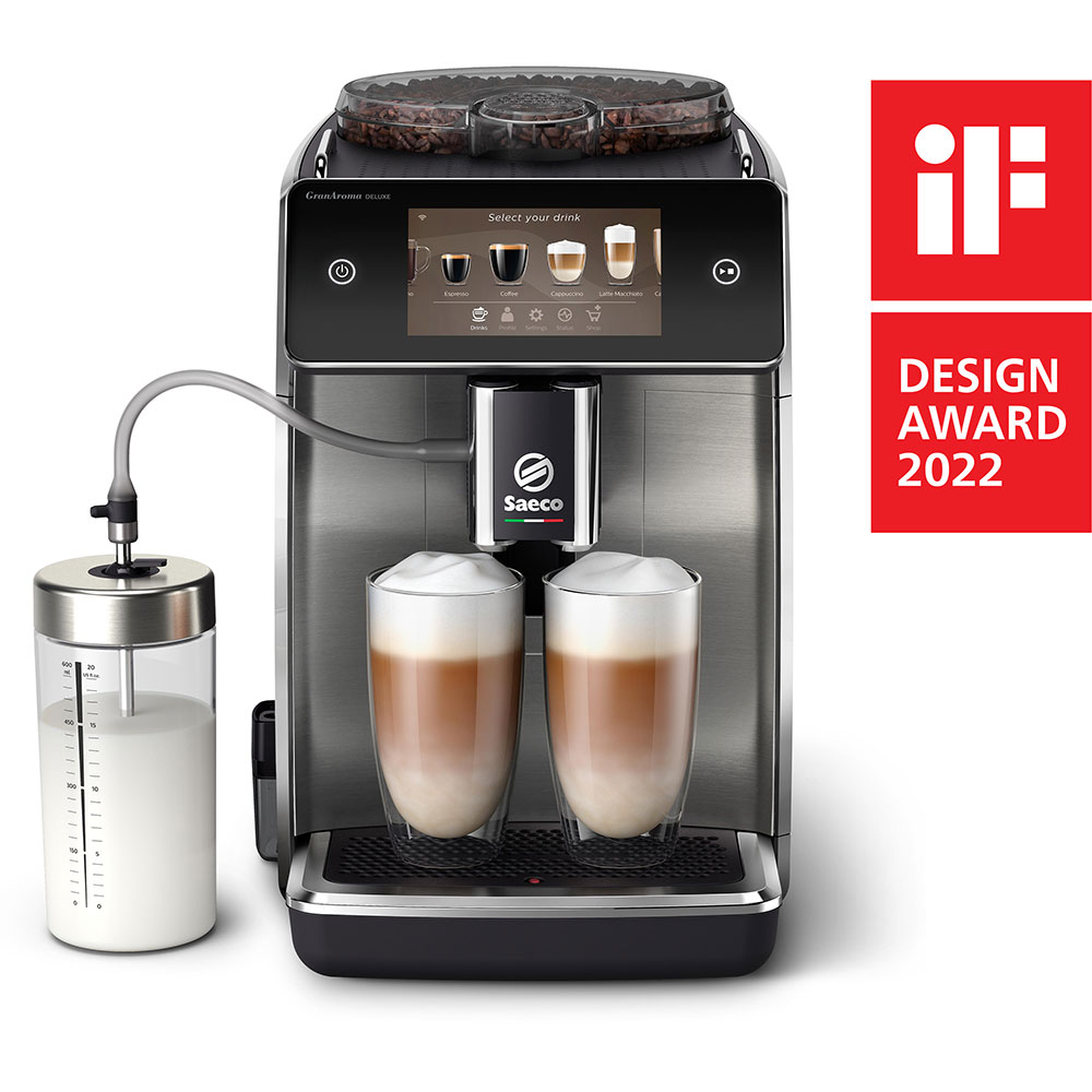 Espressor automat SAECO GranAroma Deluxe SM6685/00, 1.8l, 15 bar, 1500W, argintiu-negru