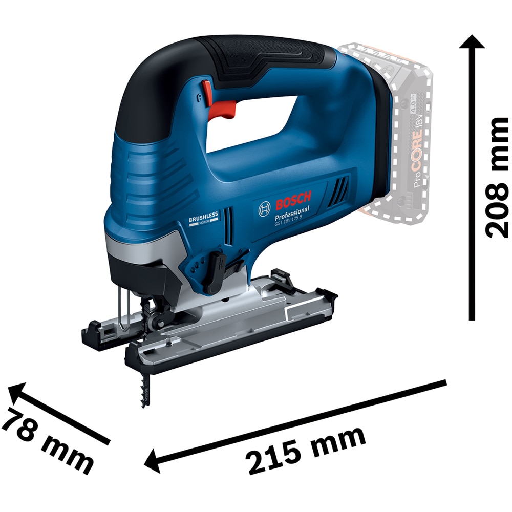 Fierastrau pendular BOSCH PROFESSIONAL GST 185-LI, 125mm F.A., albastru