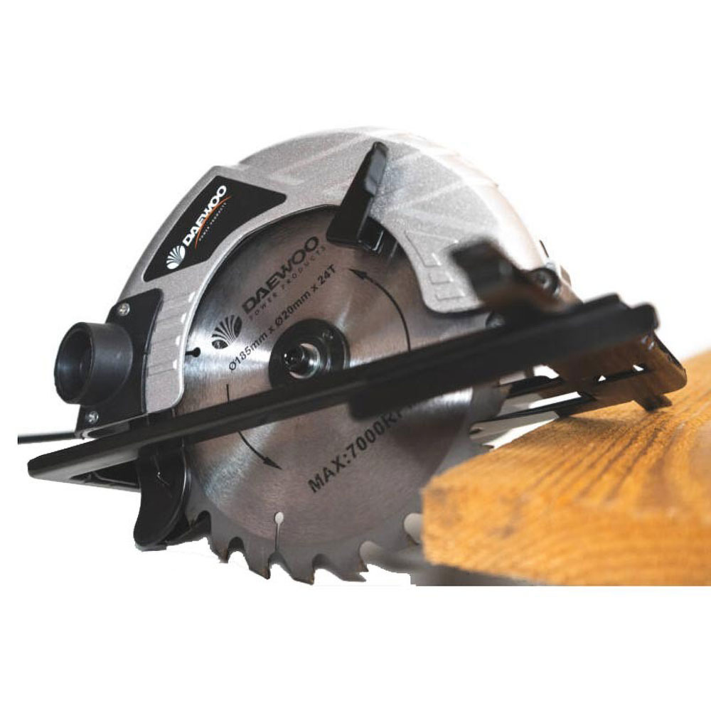 Fierastrau circular DAEWOO DACS1400, 1400 W, lama taiere 185 x 20 mm, adancime taiere 65 mm