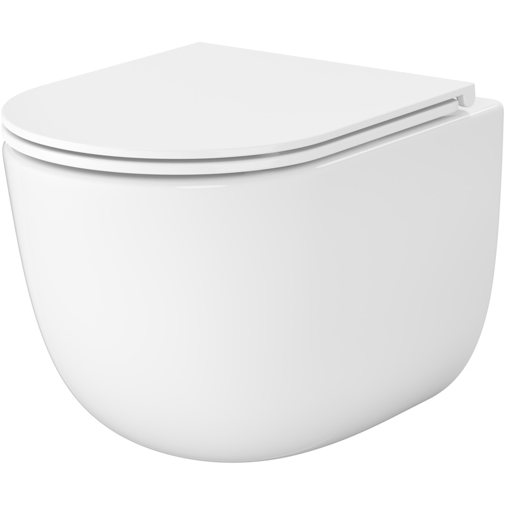 Vas WC suspendat CERSANIT Remo S4035-001, ceramica, evacuare orizontala, 36 x 51 x 38.5 cm, alb
