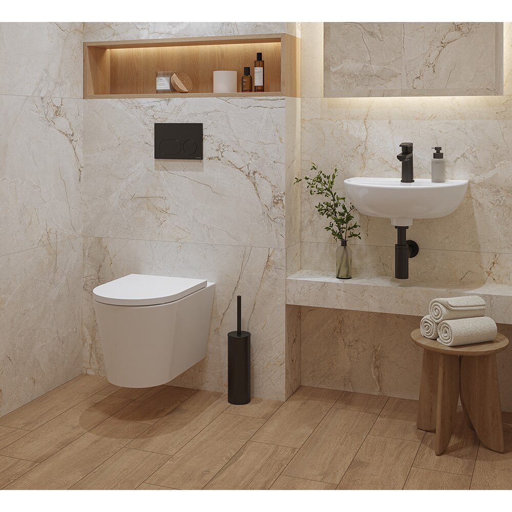 Vas WC suspendat CERSANIT Mesta S4037-001, ceramica, evacuare orizontala, 36 x 49 x 34.5 cm, alb