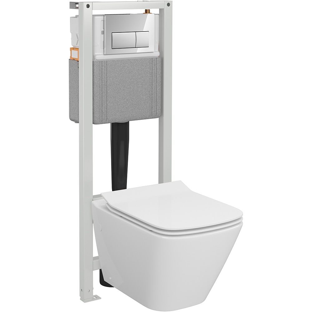 Set vas WC suspendat CERSANIT Mech 40 Mito S701-830, ceramica, rezervor 3-6 l, capac SoftClose, alb
